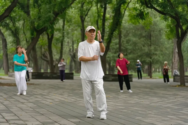 Tai chi practioners seek balance and well-being